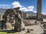 Roman ruins in the Aosta town centre