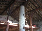 Pillar inside traditional aosta valley house